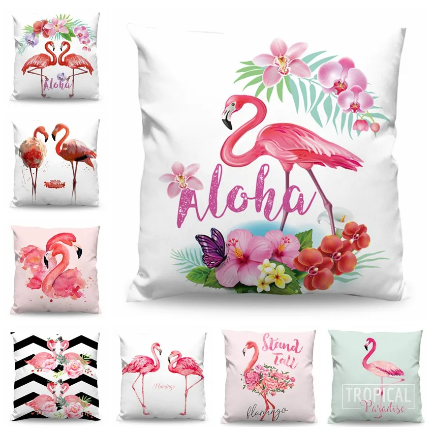 Подушка &quotфламинго&quot чехол для дома офиса кофейни сиденья диванная подушка
