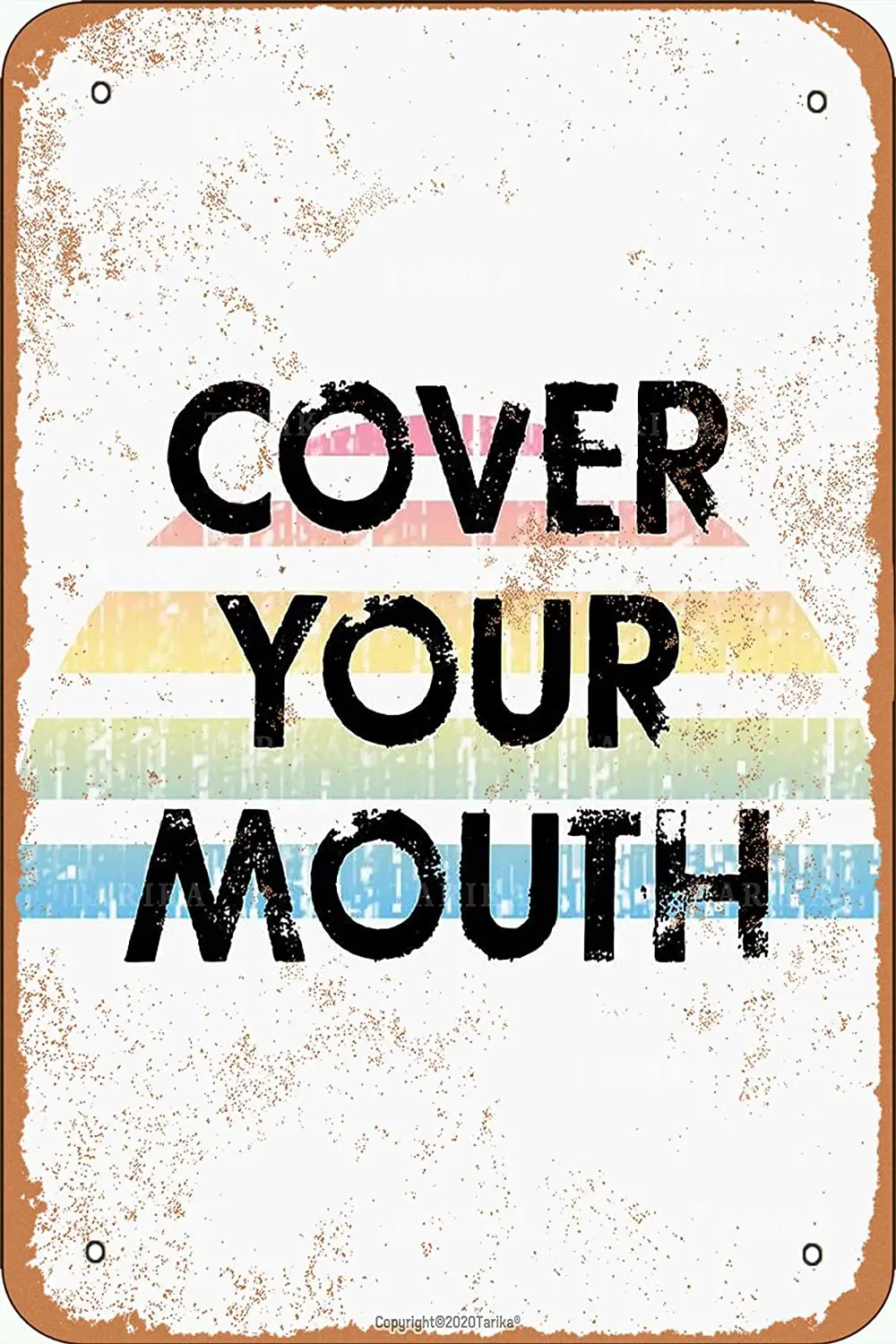 

Тарика покрывает рот в стиле ретро 20X30 см металлическое украшение художественный знак для дома Забавный Настенный декор