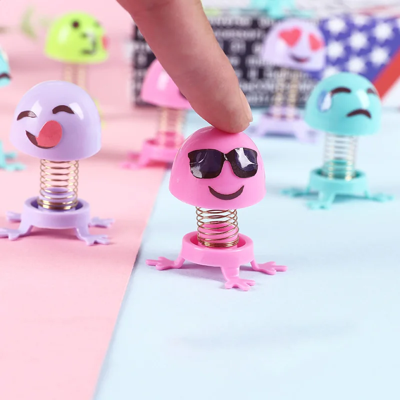 

10PCS Cute Mini Spring Bounce Ball Toys Treat Kids Birthday Baby Shower Party Favors Jumping Finger Game Pinata Fillers Gifts