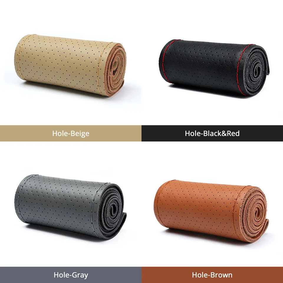 AUTOYOUTH Кожаная оплетка Прошитые вручную Руль крышка четыре сезона общего