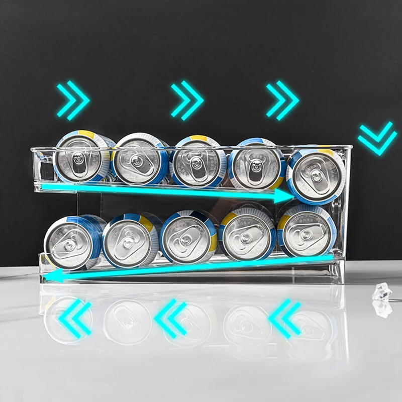 

Beverage Holder Can Organizer Rack Stackable Storage Organizer Tray Rack For Refrigerator Kitchen Dtt88