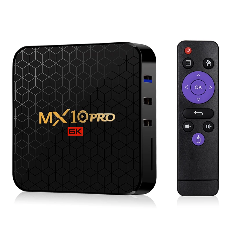 Android 9.0 TV Box MX10 PRO 4GB RAM 64GB Wifi Allwinner H6 Core USB 3.0 6K Google Player Set Top |