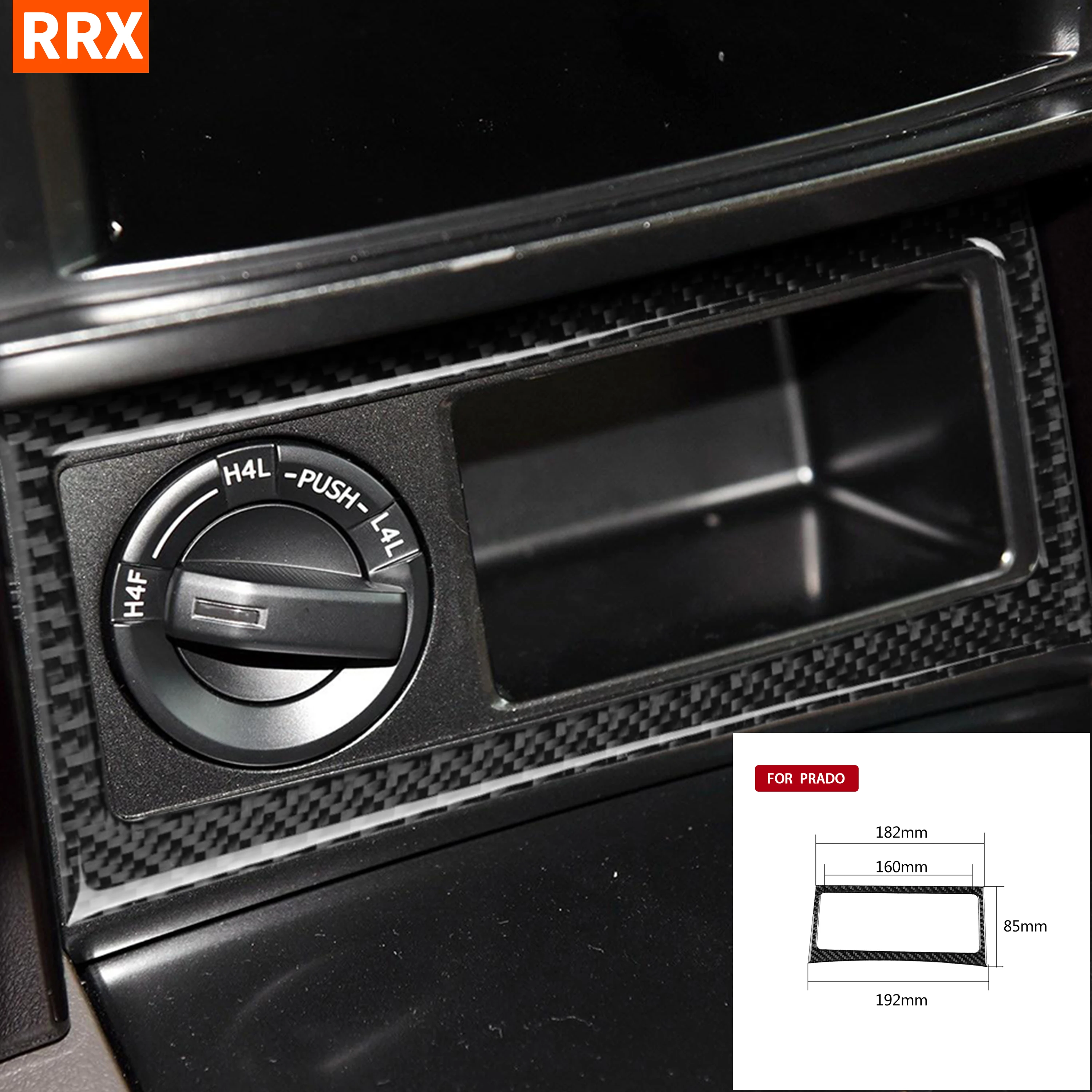 

For Toyota Land Cruiser Prado LC150 FJ150 2010 2011 2012 2013 2014 2015 2016 2017 2018 Carbon Sticker Navigation Storage Frame