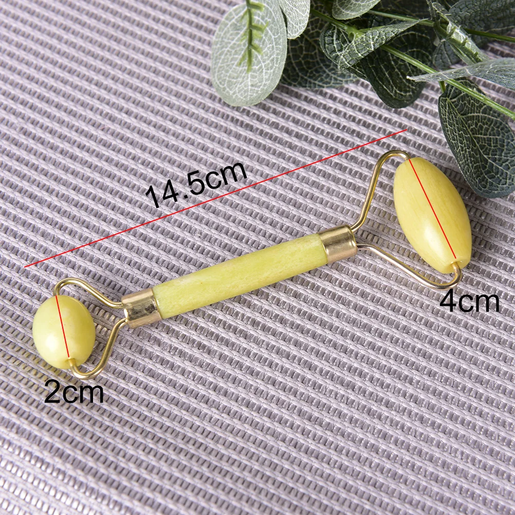 

Natural Jade Face Slim Massage Roller Anti Wrinkle Thin Face Beauty Bar Stick Massager Face Slimming Wheel Body Massage