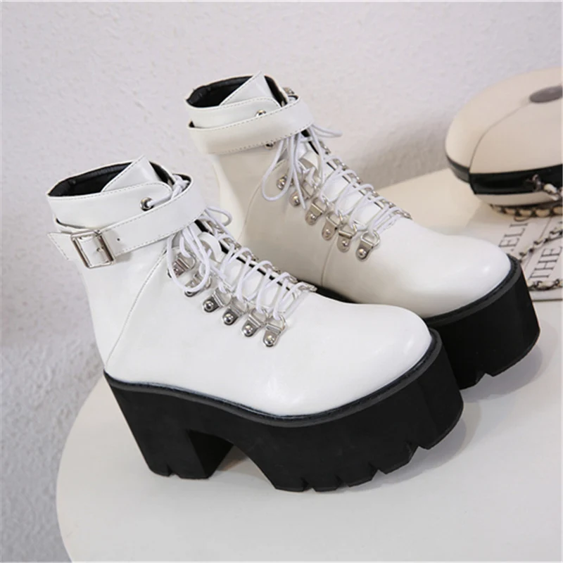 2019 роскошные женские ботиночки на платформе 6 см Фетиш обувь высоком каблуке 8 5 в