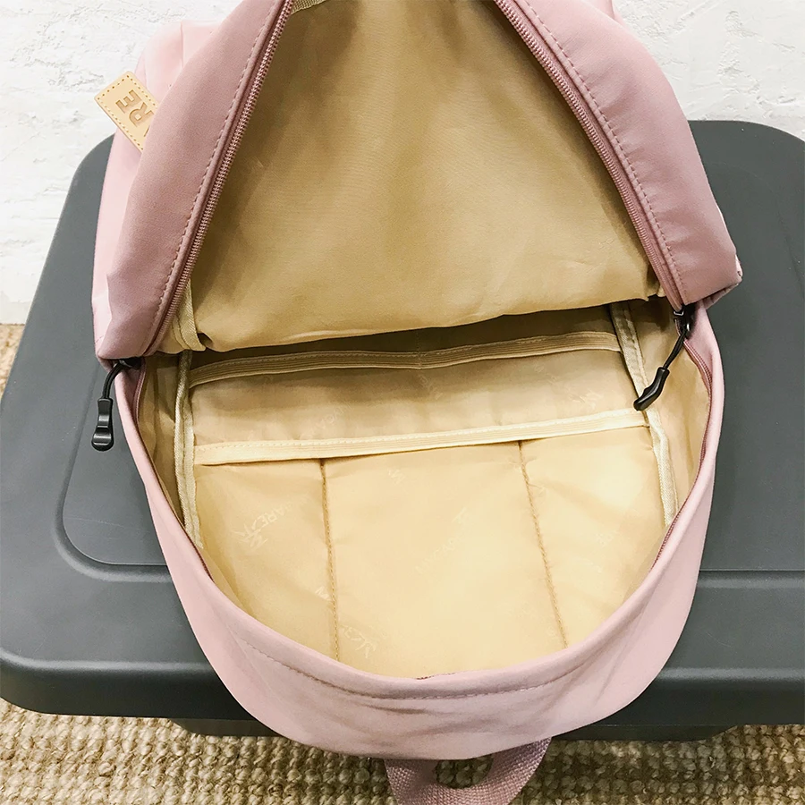 

New Waterproof Nylon Women Backpack College Style Embroidery Backpack for Teenage Girls School Bag 2020 Travel Bags Mochilas