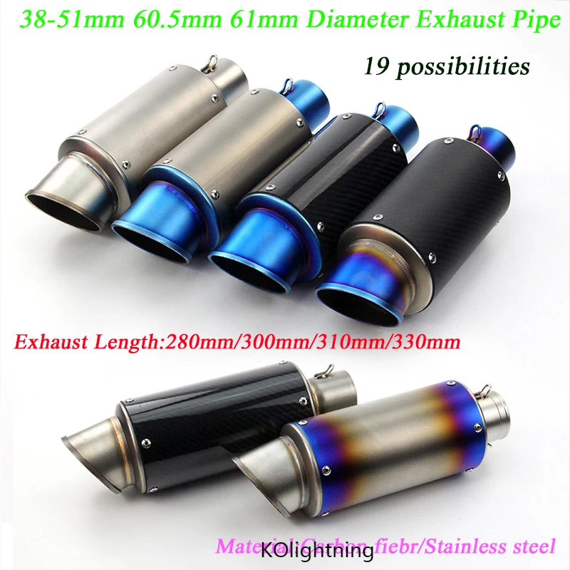 Глушитель выхлопной трубы мотоцикла дБ убийца для 38-51 мм 60 5 61 глушителя из