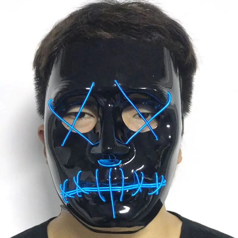 

LED Horror Glow Mask Halloween Themed Costume Party Scary Ghost Face Mask Props