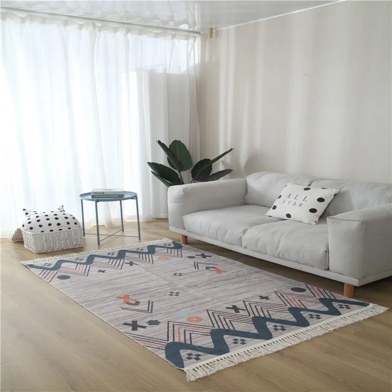 Большой ковер макраме для гостиной этнический нескользящий в стиле бохо спальни