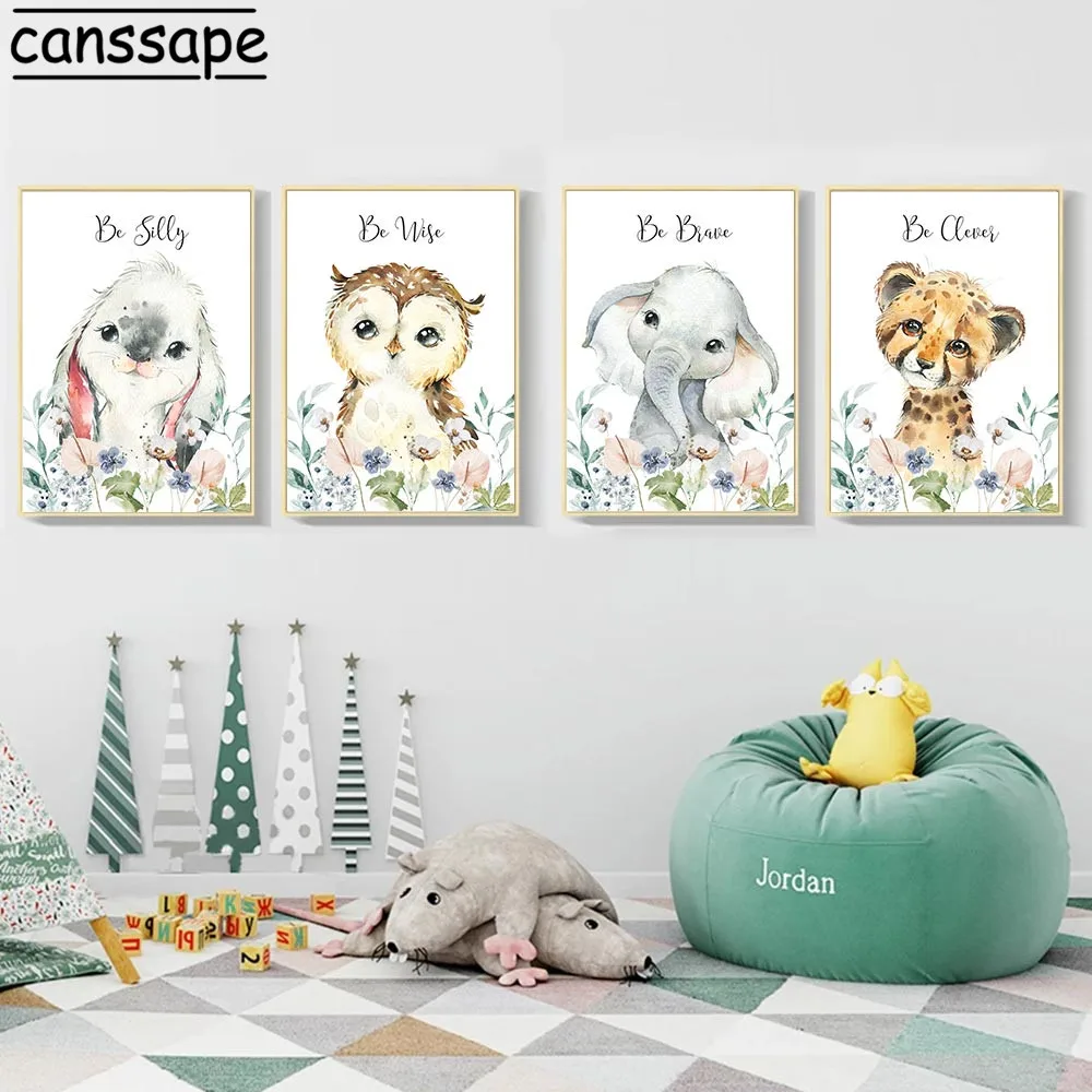 Настенный постер с изображением леса животных Льва слона | Дом и сад