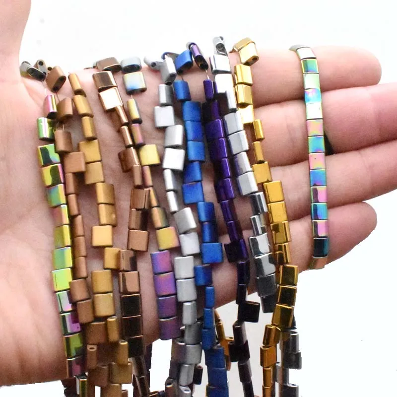 Матовые бусины из гематита 6x6 мм 65 шт.|Бусины| |