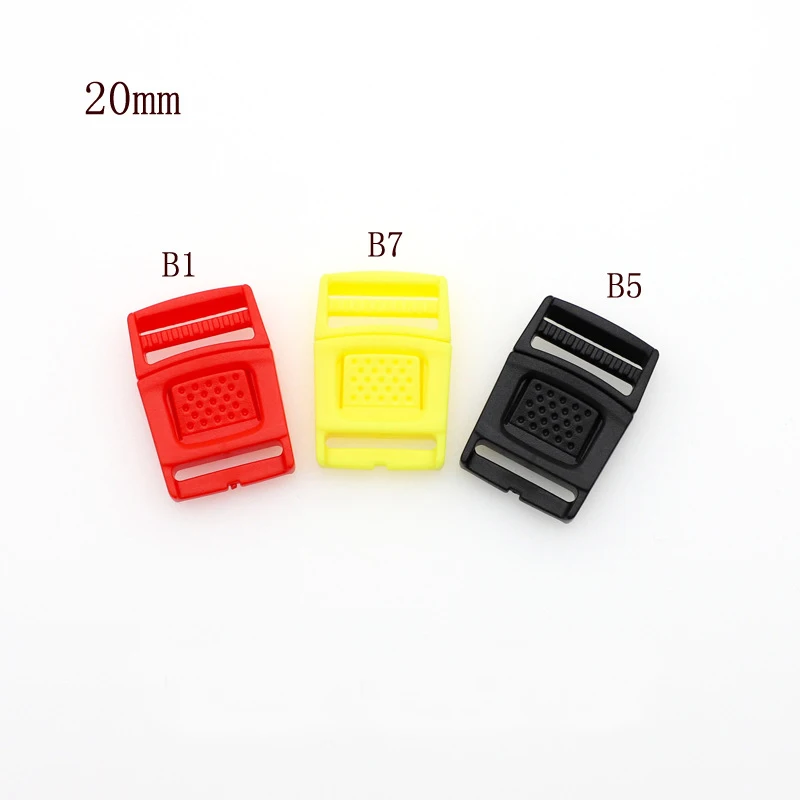 

10 Pieces Spot Wholesale POM Polyoxymethylene Race Steel Adjusting Buckle 20MM Luggage Accessories Backpack Plastic Buckles