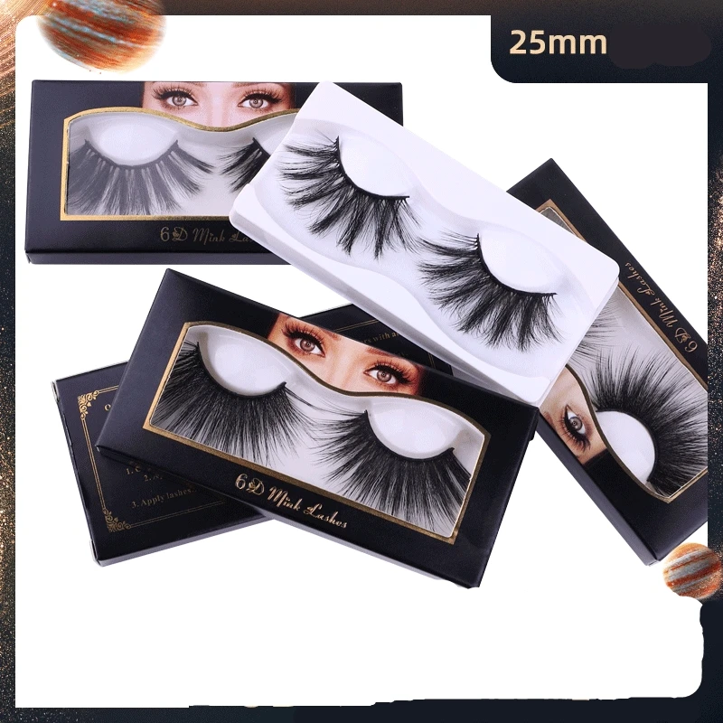 25 мм норковые накладные ресницы 3D 6D грязный крест индивидуальные искусственной