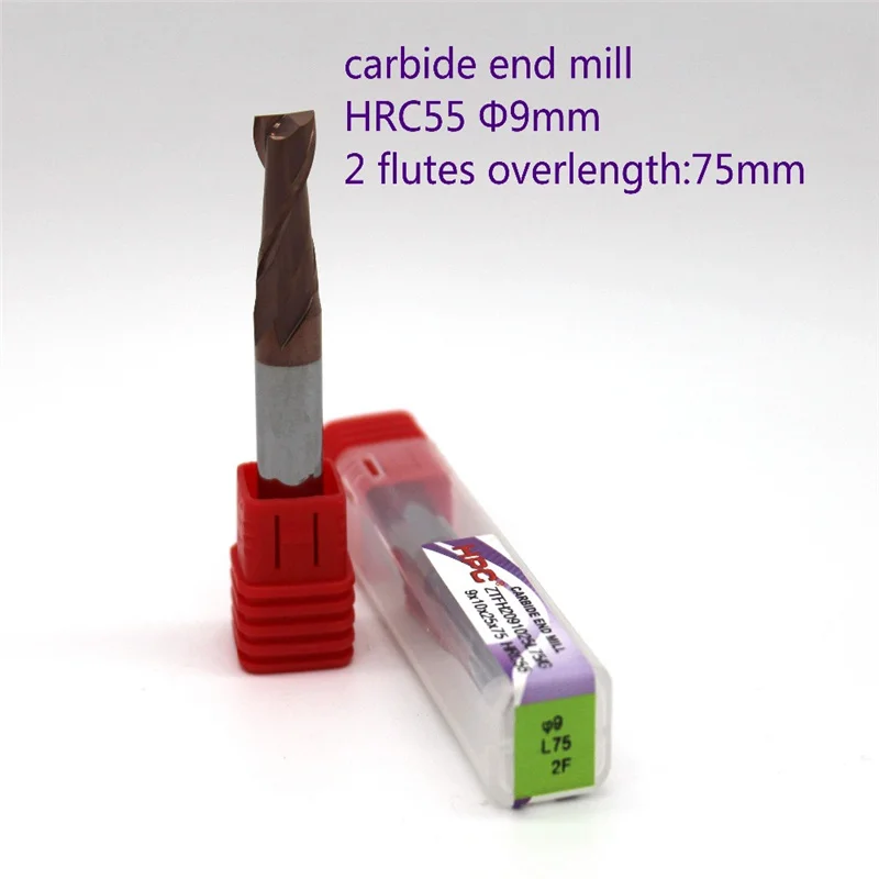 

router bit 10*10*75 of 2 flutes end mills HRC55 carbide end mills tungsten mills cutter CNC machine tool