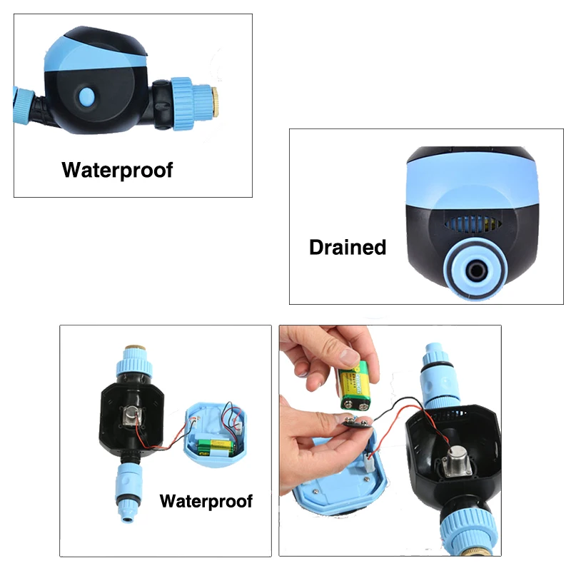 Таймер полива с питанием от солнечной панели водонепроницаемый таймер