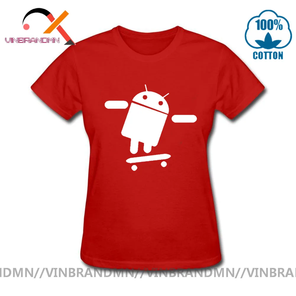 New Boutique Skateboard T-shirt 2020 Summer Android Rooted Funny T Shirt Pirate Skull Robot Street Casual Custom Tshirt | Женская одежда