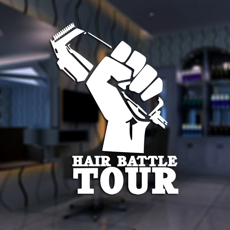 Парикмахерская наклейка на хлеб Виниловая стену украшение для окон стрижка