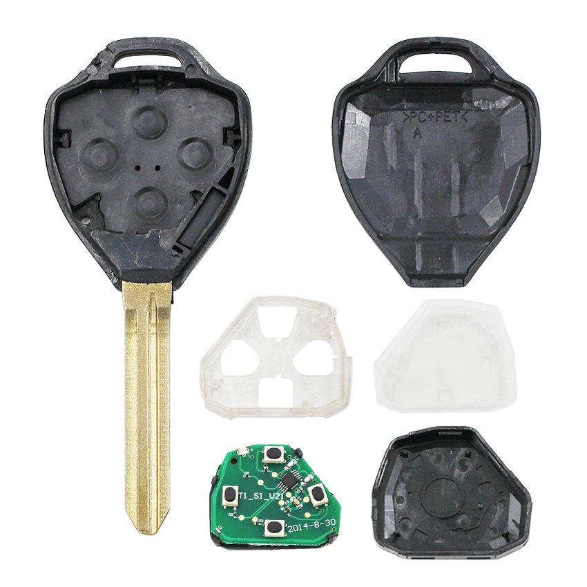 4-кнопочный дистанционный ключ 433 МГц 4D67 4D-67 чип внутри для Toyota 2007-2010 Hilux TOY43 Blade 3 + 1