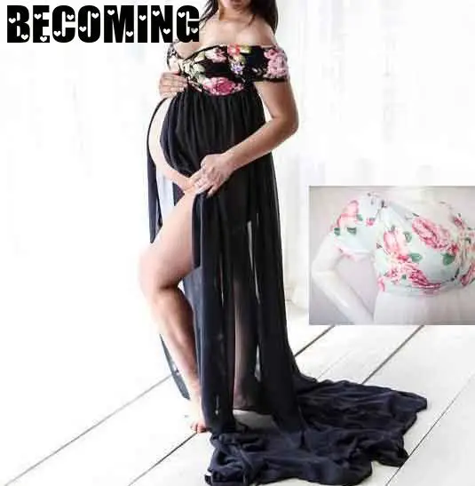 Женское сексуальное платье для фотосессии с открытыми плечами M/l/xl беременных