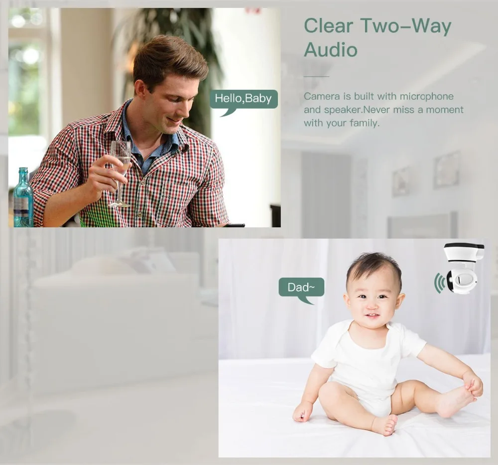 OSVR видеоняня 2MP 1080P WIFI камера IP беспроводная домашняя система видеонаблюдения ИК