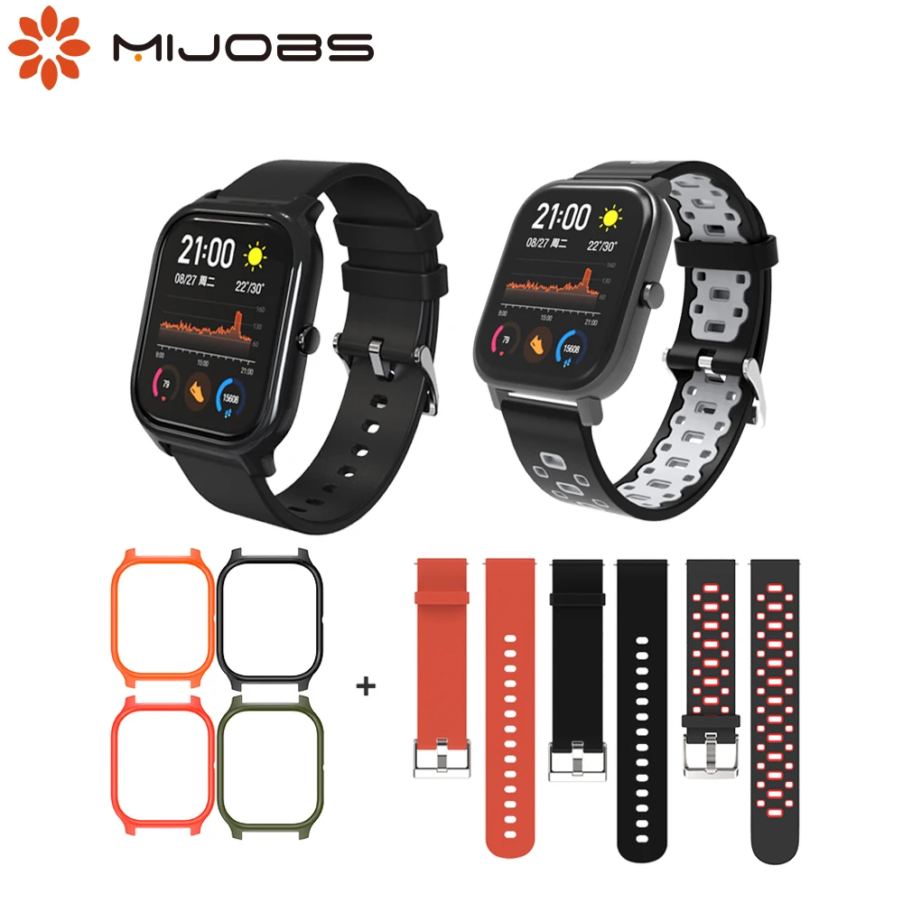 Ремешок и защитный чехол для Amazfit GTS 20 мм силиконовый браслет Huami Correa Smart