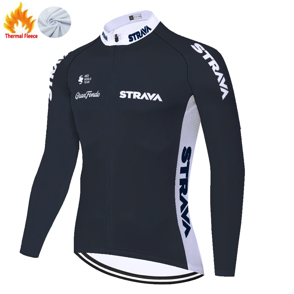 Strava Winter Thermal Fleece Meska Джерси Cyclisme 2021 Tricota Maillot Ciclismo Hombre Shirt Cycling Jersey Men 자전거의류