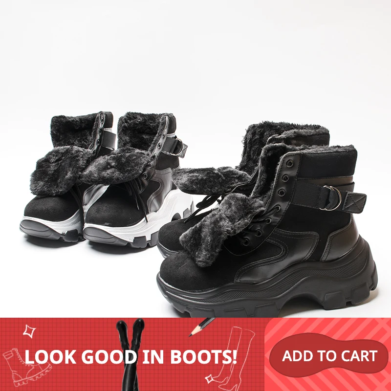 Fujin/горячая распродажа Ботинки на платформе 2020 года Зимние женские ботильоны с