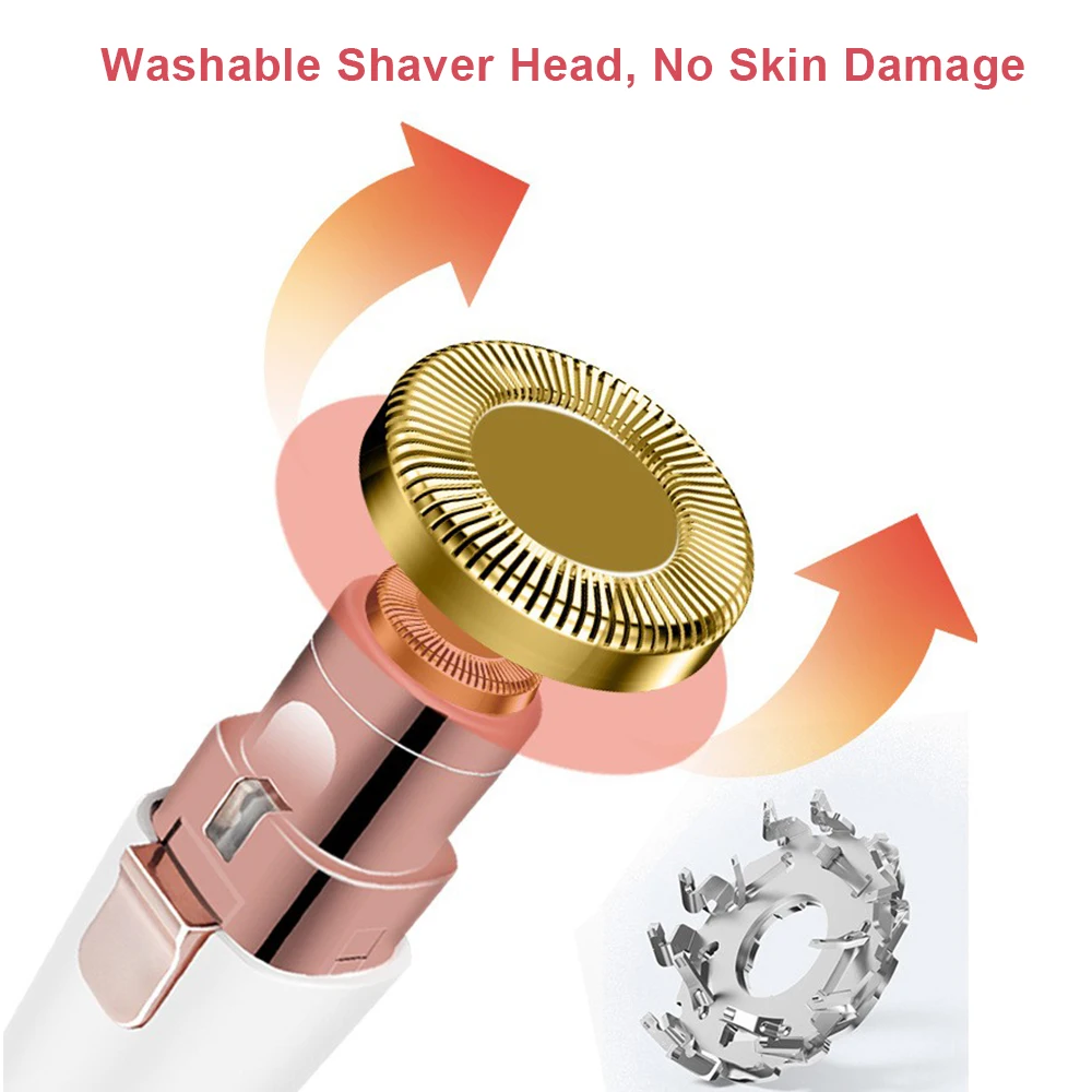 Электрический эпилятор 2 в 1 Женский мини аппарат для удаления волос на лице тела