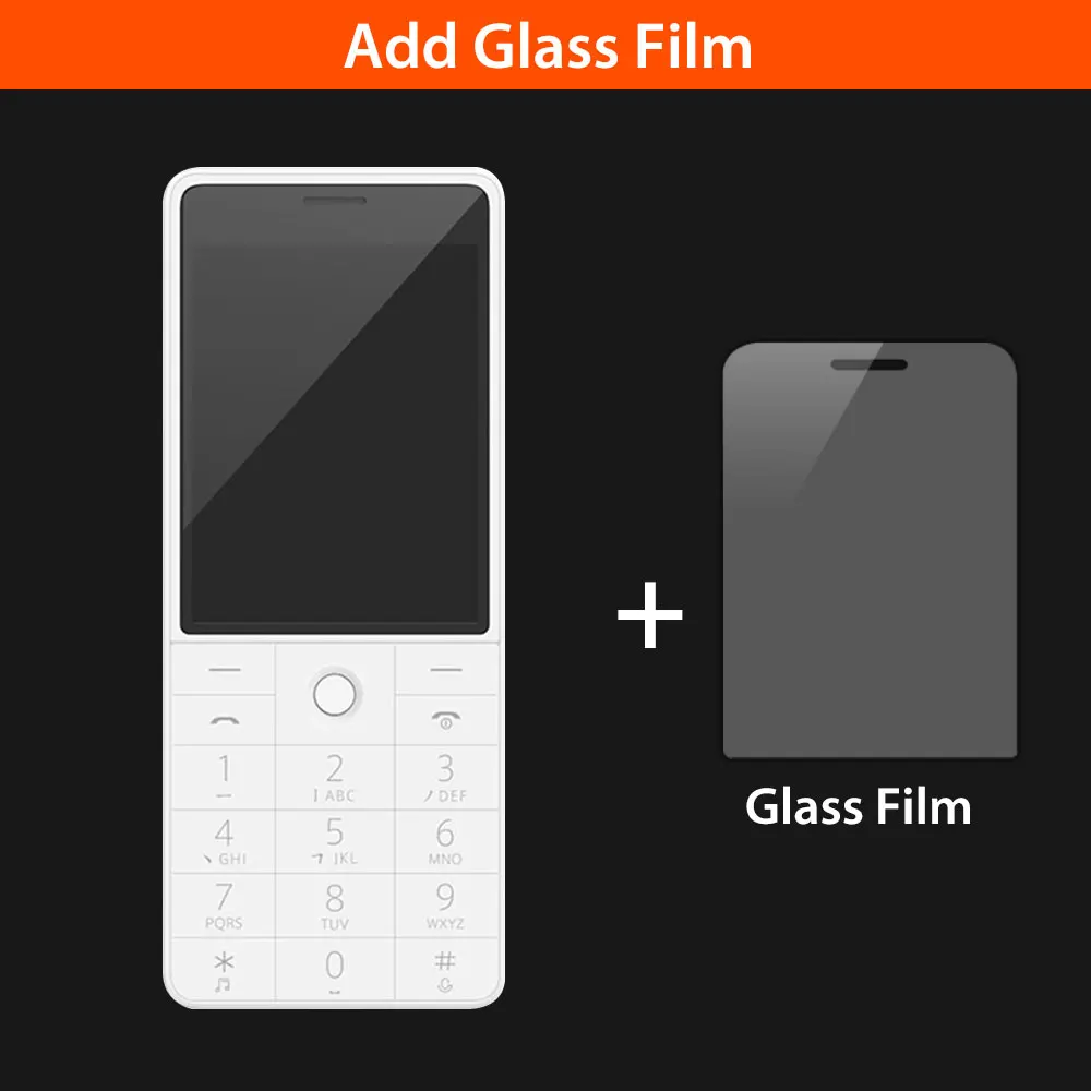 Add Glass Film Xiaomi QIN 1S 4G сетевой Wifi 1480mAH BT 4,2 голосовой инфракрасный пульт дистанционного управления с двумя sim-картами - Цвет: Add Glass Film