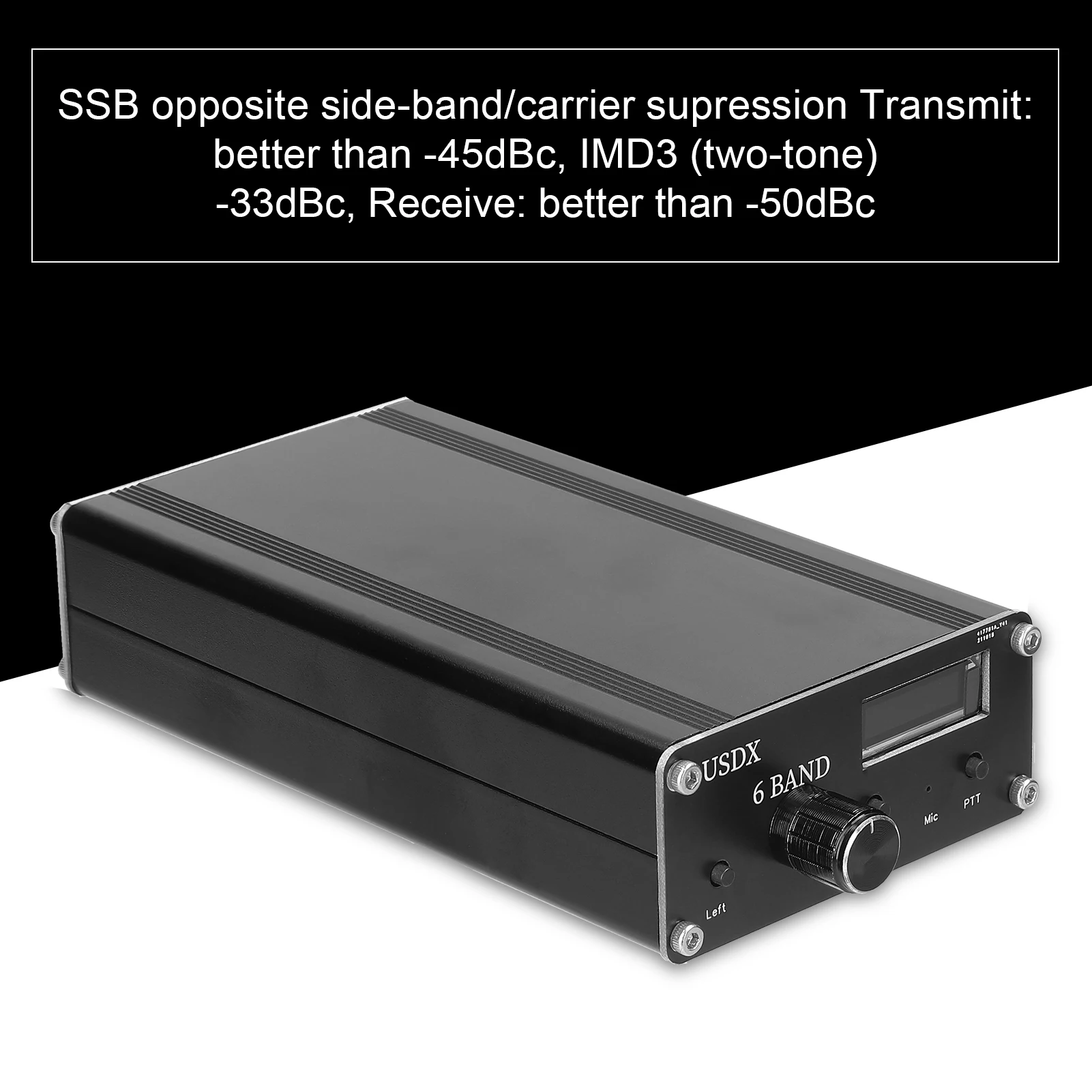 HY-USDR uSDX 6 диапазонов SDR трансиверов 0 9 дюймов OLED дисплей 80 м 40 20 17 15 10 QRP SSB/CW HF