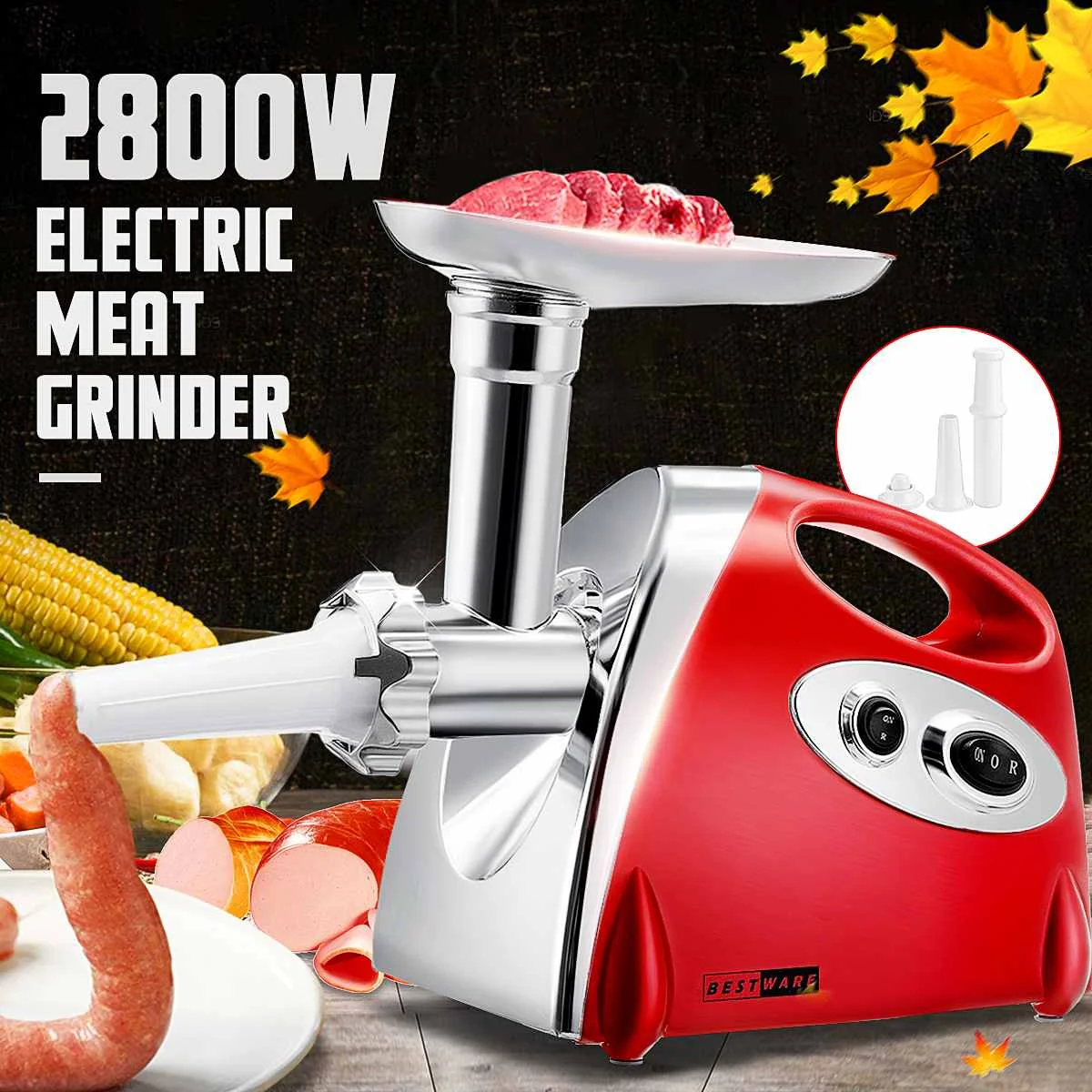 

110V-220V 2800W electric meat grinder, mixer, kitchen meat grinder, sausage filling machine, food processing machine, slicer.