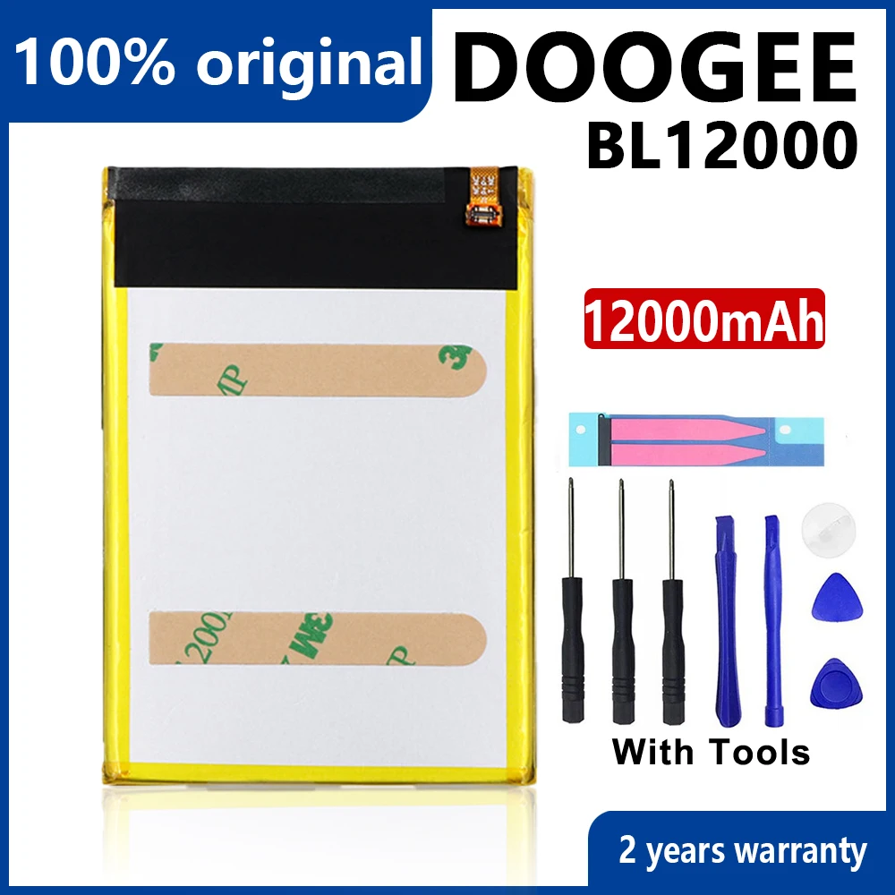 

100% Original 12000mAh BL12000 Phone Battery For DOOGEE BL12000 Smart Phone High quality Batteries With Tools+Tracking Number