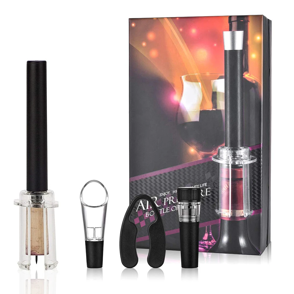 

Wine Bottle Opener Stainless Steel Needle Air Pressure Pump Corkscrew Wine Opener Cork Out Remover Kichen Tool Corkscrew Set