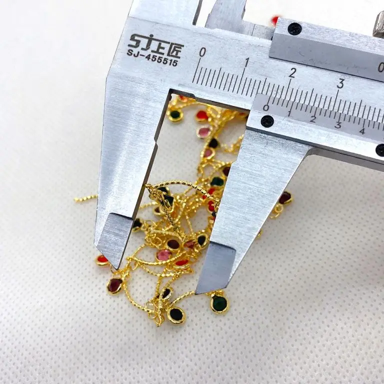 

Handmade Metel Jewelry Chain Golden Color Chain with Crystal Charms 2 Types for Choice DIY for Making Necklace Bracelet 1 Meter