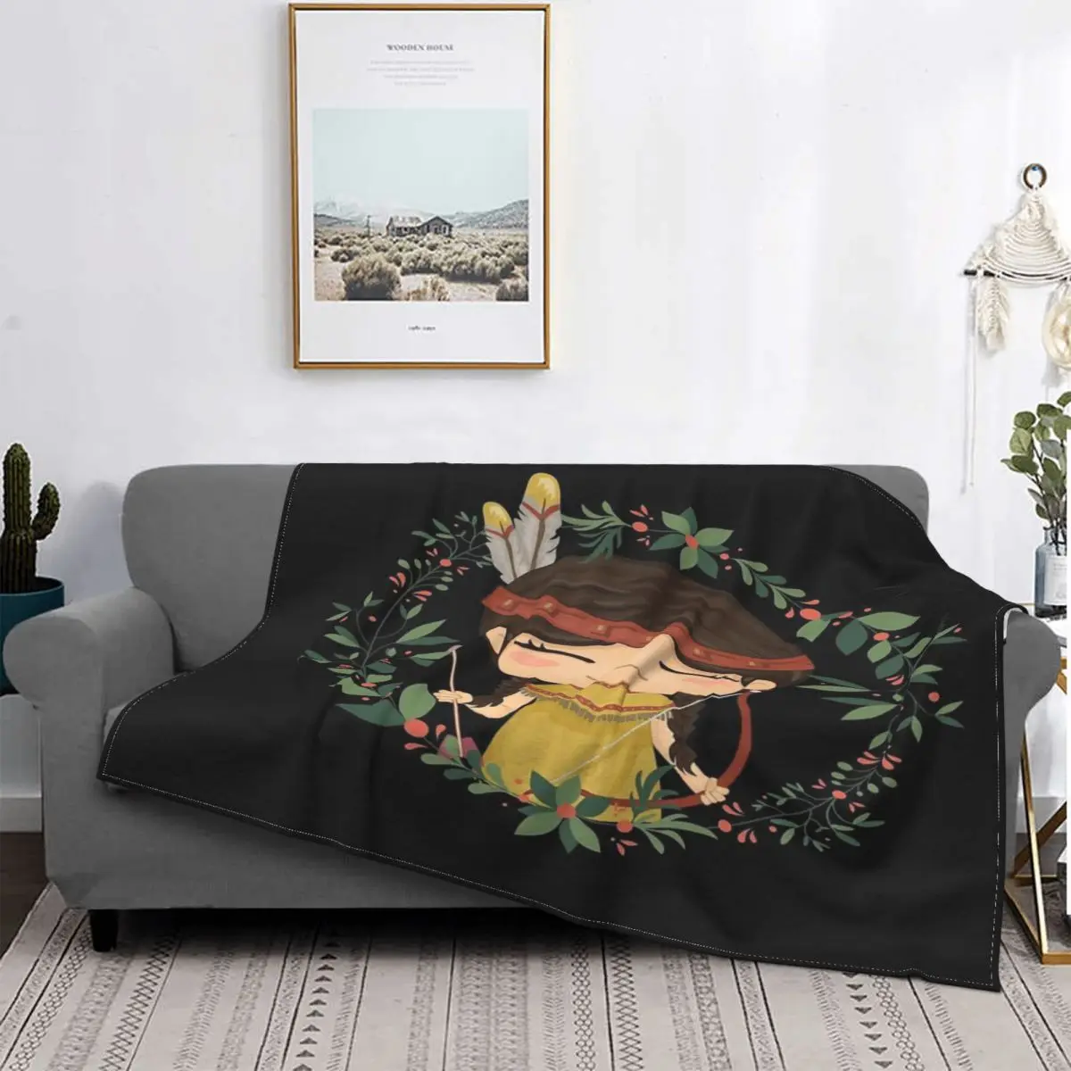 

Manta Kawaii de algodón y lino para niña, para la cama colcha, alfombra a cuadros, toalla para playa