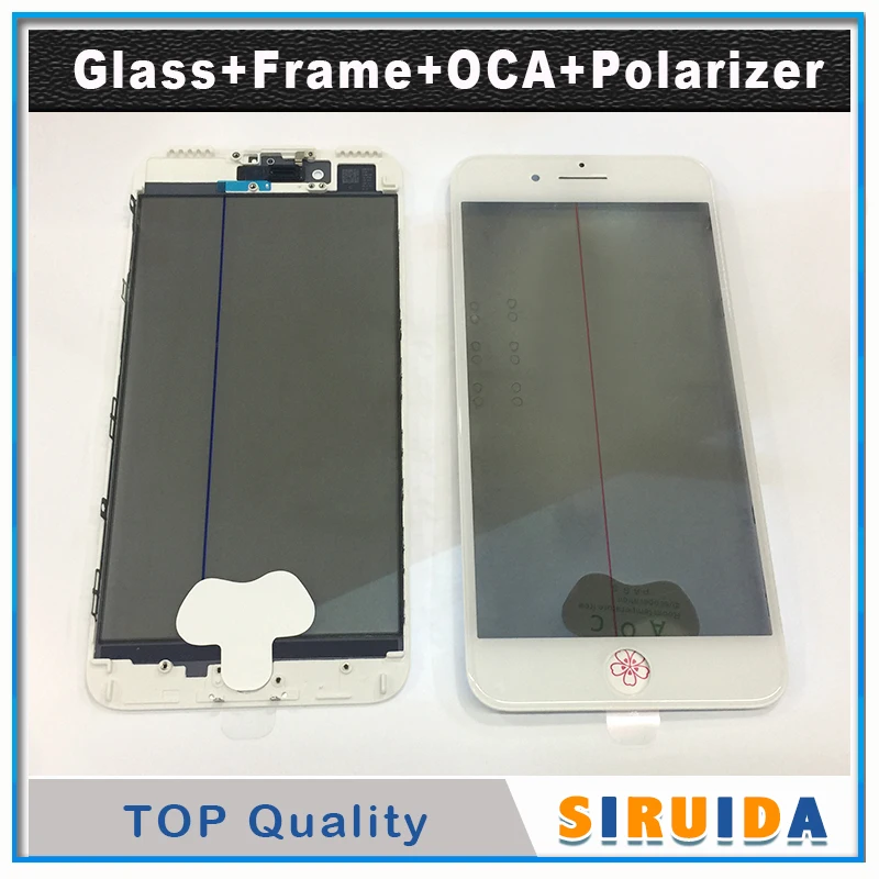 Ока + поляризационная пленка для iPhone 10 шт. 4 в 1 6 6S 7 8 Plus дюйма 5 переднее стекло