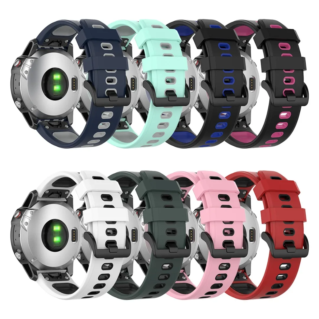 

22 mm Silicone Watchbands For Garmin Fenix 6/6 PRO/5/5 plus Watch Accessories Fashion Sport Replacement Wrist Band Strap