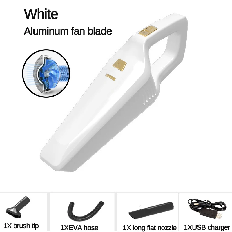 

4000KPA Car Vacuum Cleaner 12V Portable Handheld Cordless USB 120W Super Suction Wet/Dry Vaccum Cleaner for Car Home Pet Hair