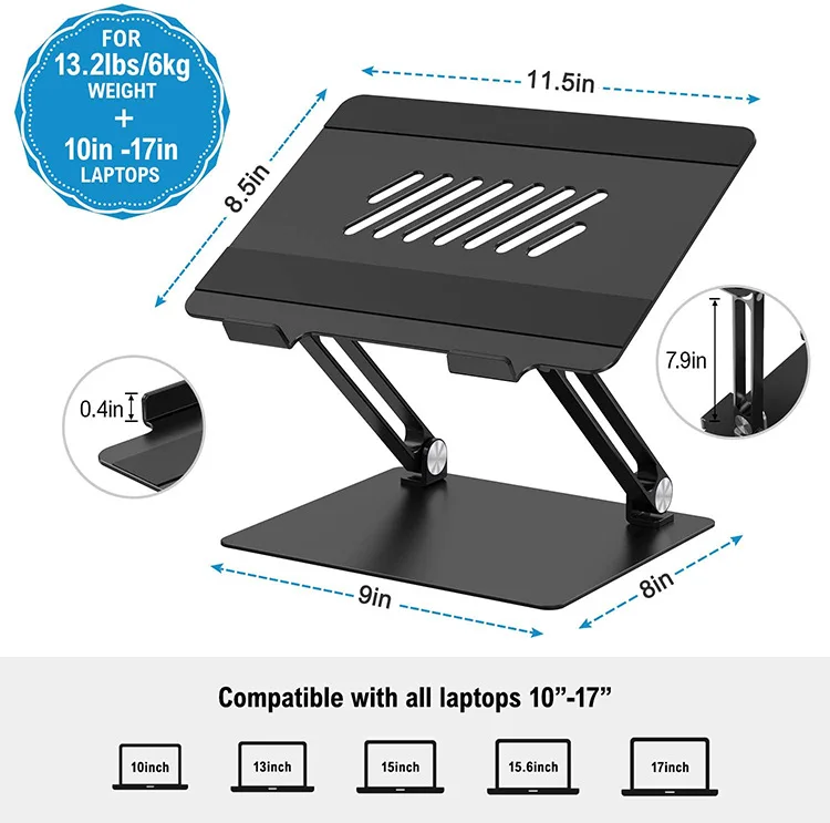

Aluminum alloy folding laptop stand portable adjustable computer cooling stand