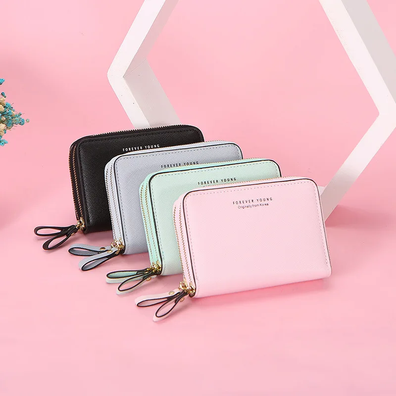 

Short Women's Wallet for Woman Small Wallets Leather Coin Purse Ladies Fashion Hasp Female Wallet Mini for Student Card Holders