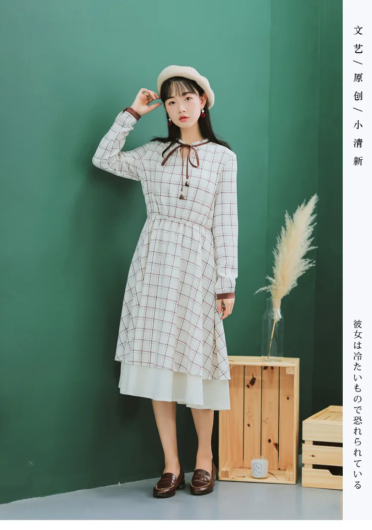 2019 новые модные женские платья художественное и элегантное клетчатое платье с