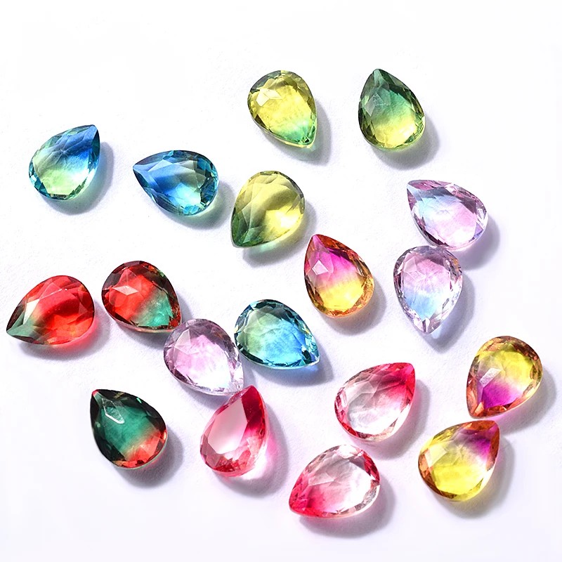 Стразы для ногтей прямоугольные с плоской задней поверхностью кристаллы