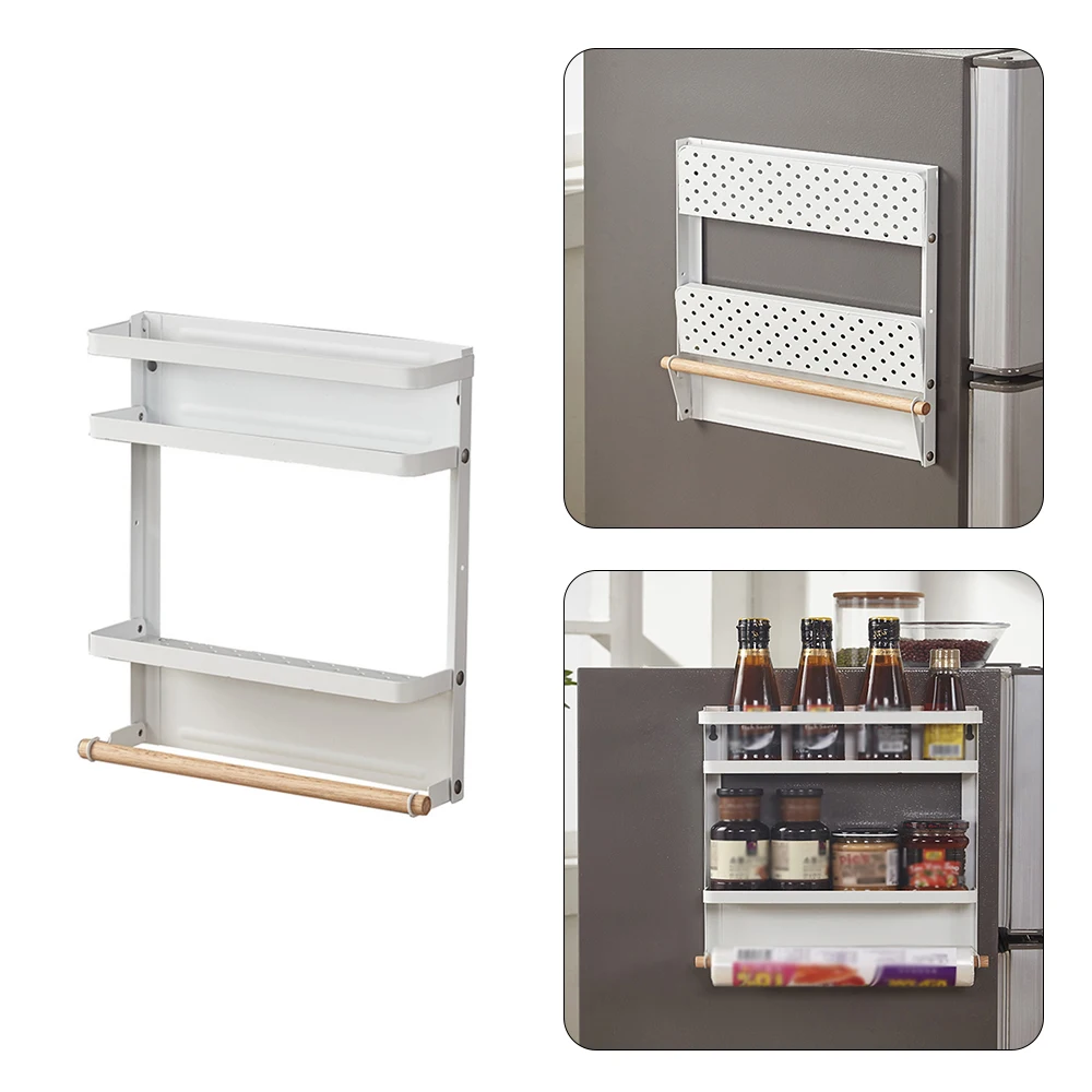 Kitchen Rack Fridge Magnetic Organizer -Design Paper Towel Holder Rustproof Spice Jars Heavy-Duty Refrigerator Shelf 2019 | Дом и сад