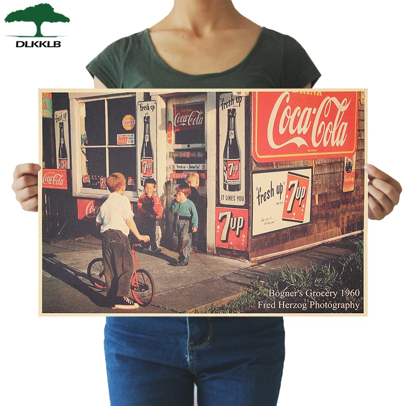 Ретро постер DLKKLB американский уличный магазин винтажный крафт бумага 51 5x36 см