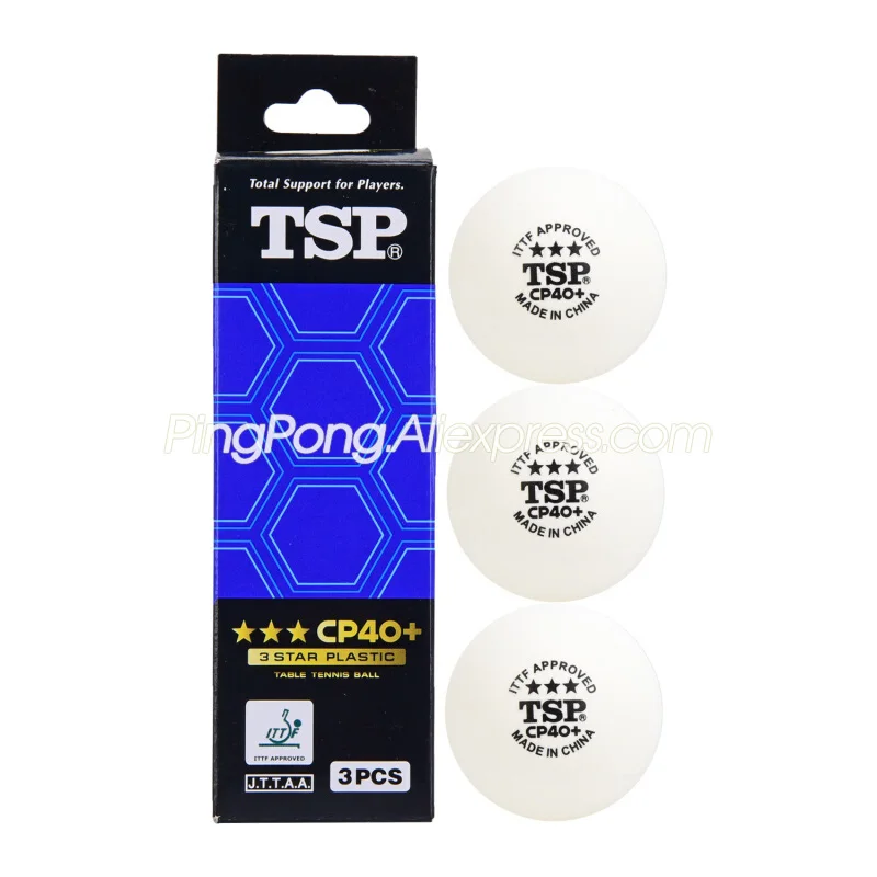 Мяч для настольного тенниса TSP 3 звезды (TSP CP40 + со швами) новый материал