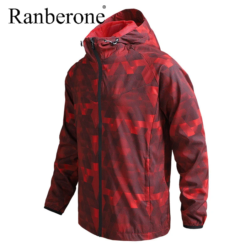 Ranberone 2021 Spring And Autumn New Hooded Jacket Men's Camouflage Sunscreen Clothing Men And Women's Tracksuit Sportswear