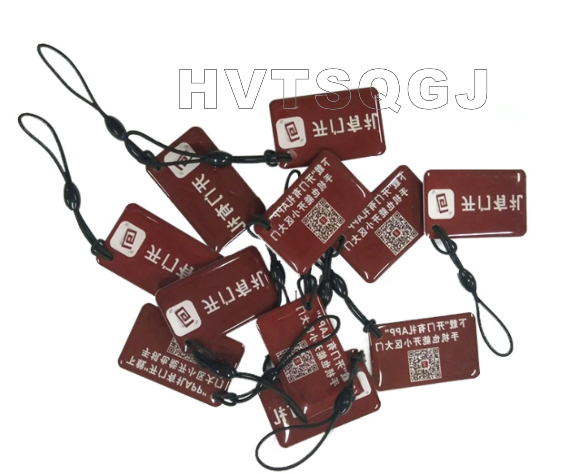 100pcs Free shipping 4100 epoxy key card RFID key tag 125Khz tag Epoxy Hang Keyfobs Rfid Tag Key Ring Card Proximity Token badge