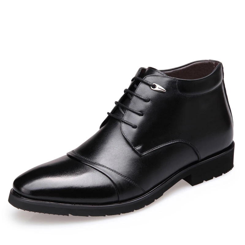 Мужские черные ботинки из натуральной кожи деловые мужские на шнуровке