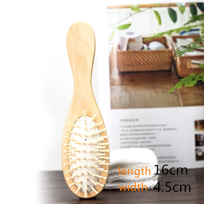 

1PC Wood Comb Professional Healthy Paddle Cushion Hair Loss Massage Brush Hairbrush Comb Scalp Hair Care Healthy bamboo comb