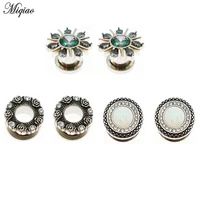 miqiao new fashion jewelry stainless steel ear gauges body piercing pulley earring jewelry